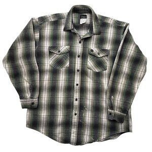 VTG Codet Heavy Flannel Plaid Shirt Cabincore Western Outdoor Grunge Mens 2XLT?